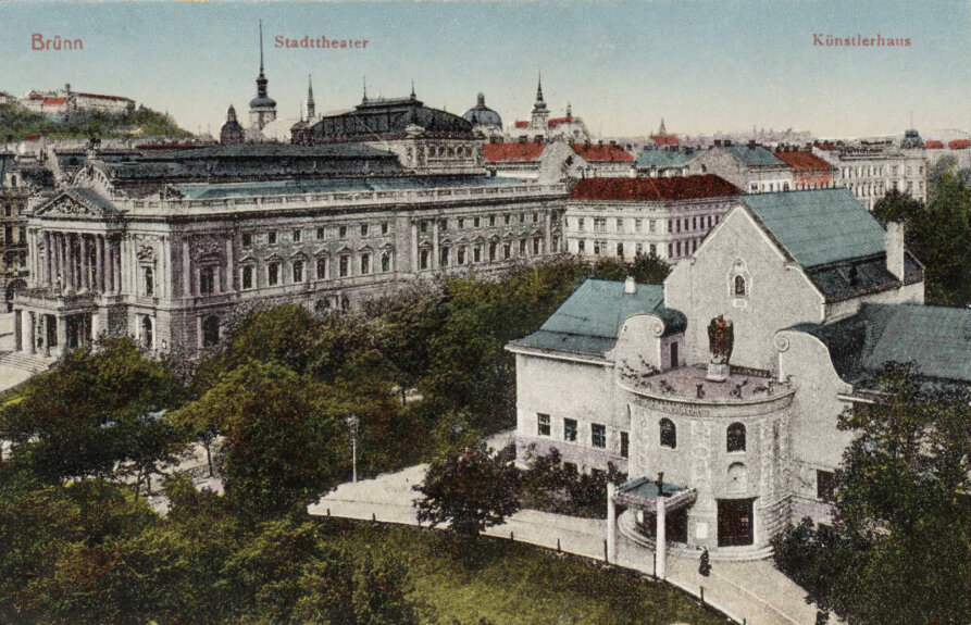 Dům umění na historické pohlednici